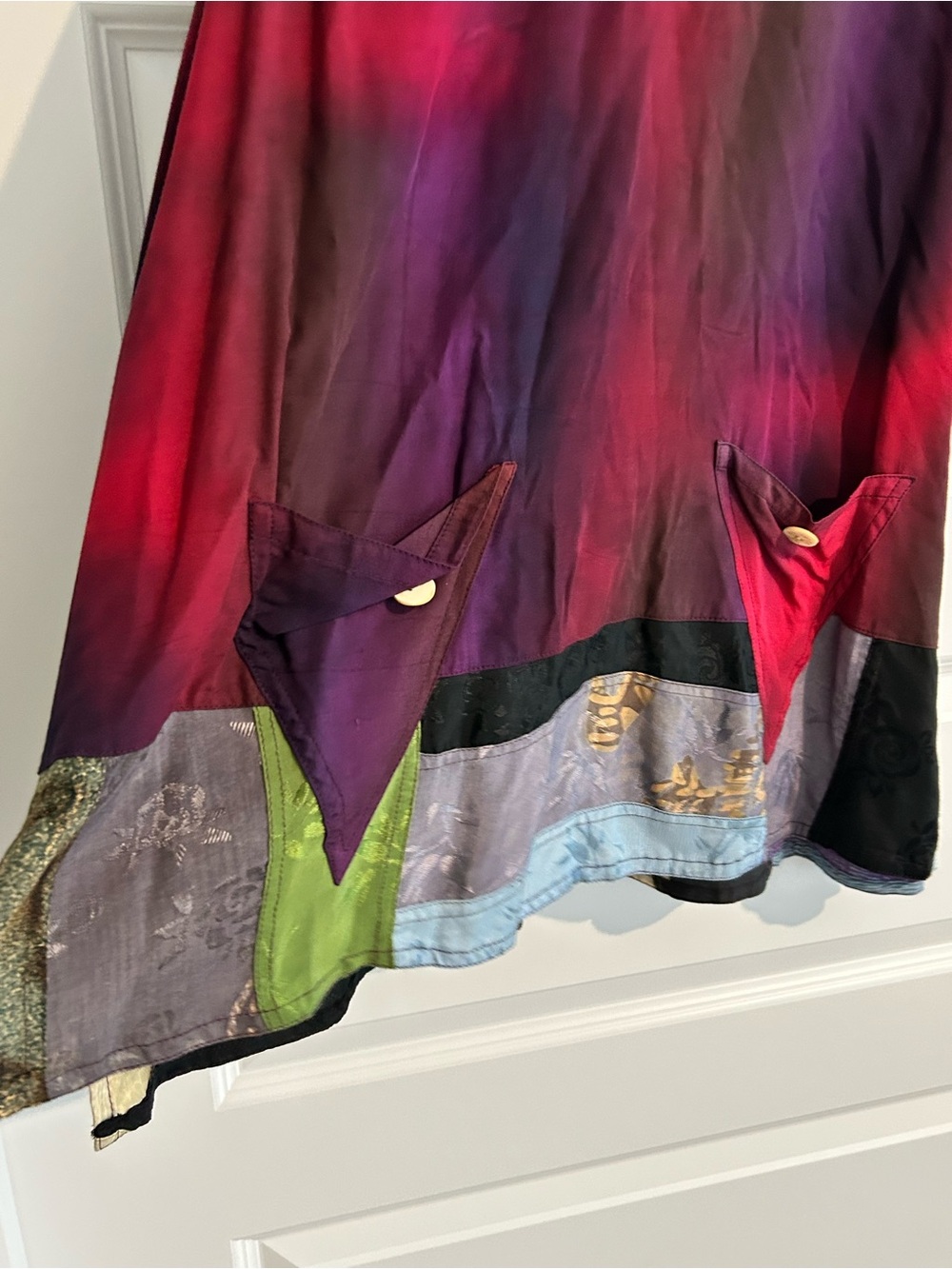 Vintage Kusnadi Ombre Patchwork Top Purple Red Multi Size L - Picture 7 of 16